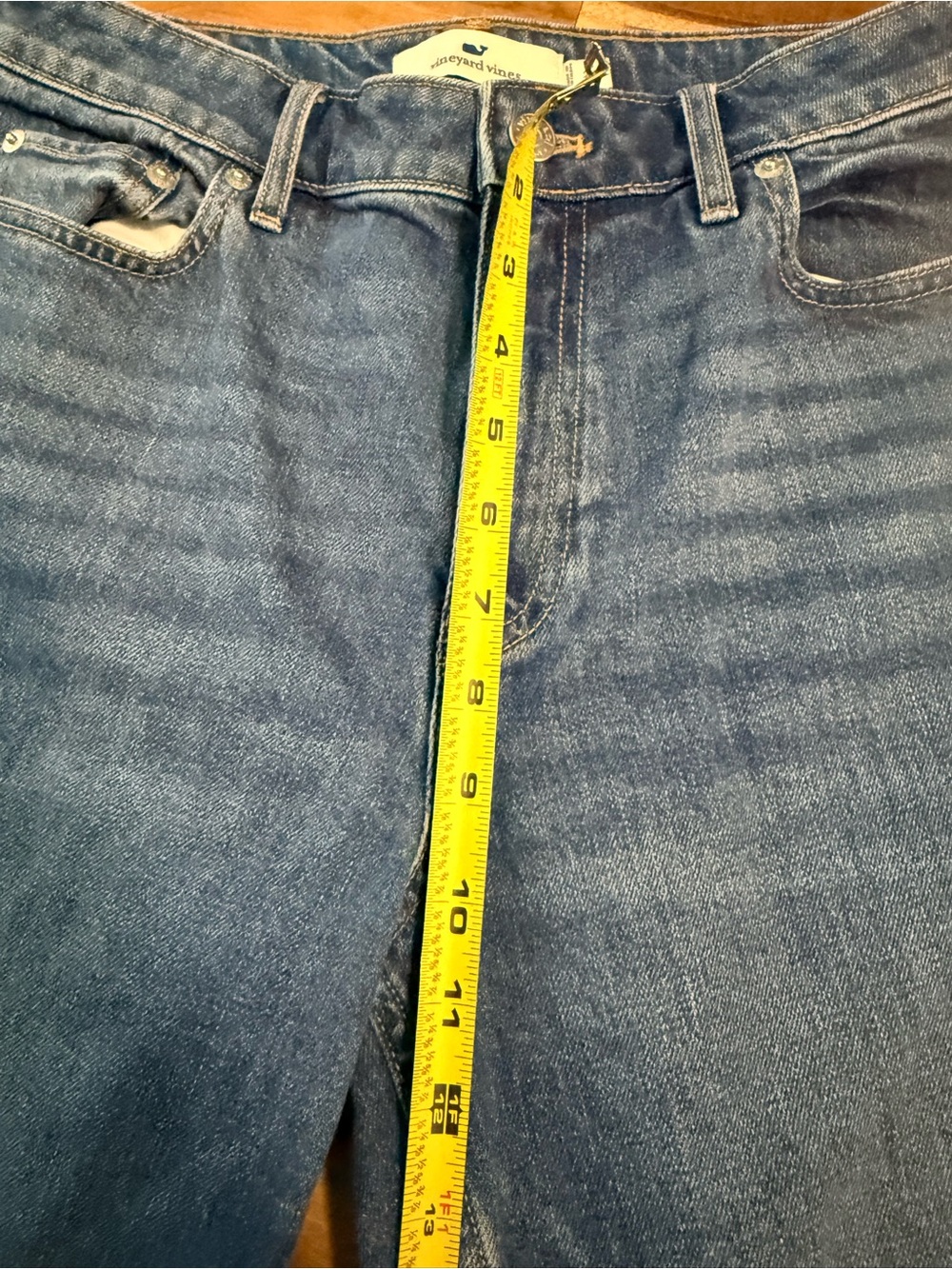 Vineyard Vines Audrey Jeans Sz 29 Coastal Blue Cropped Kick Flare Stretch Denim - Picture 8 of 9